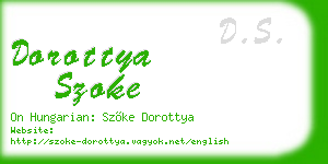 dorottya szoke business card