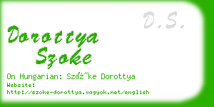 dorottya szoke business card